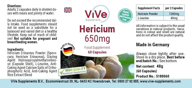 Hericium 650mg