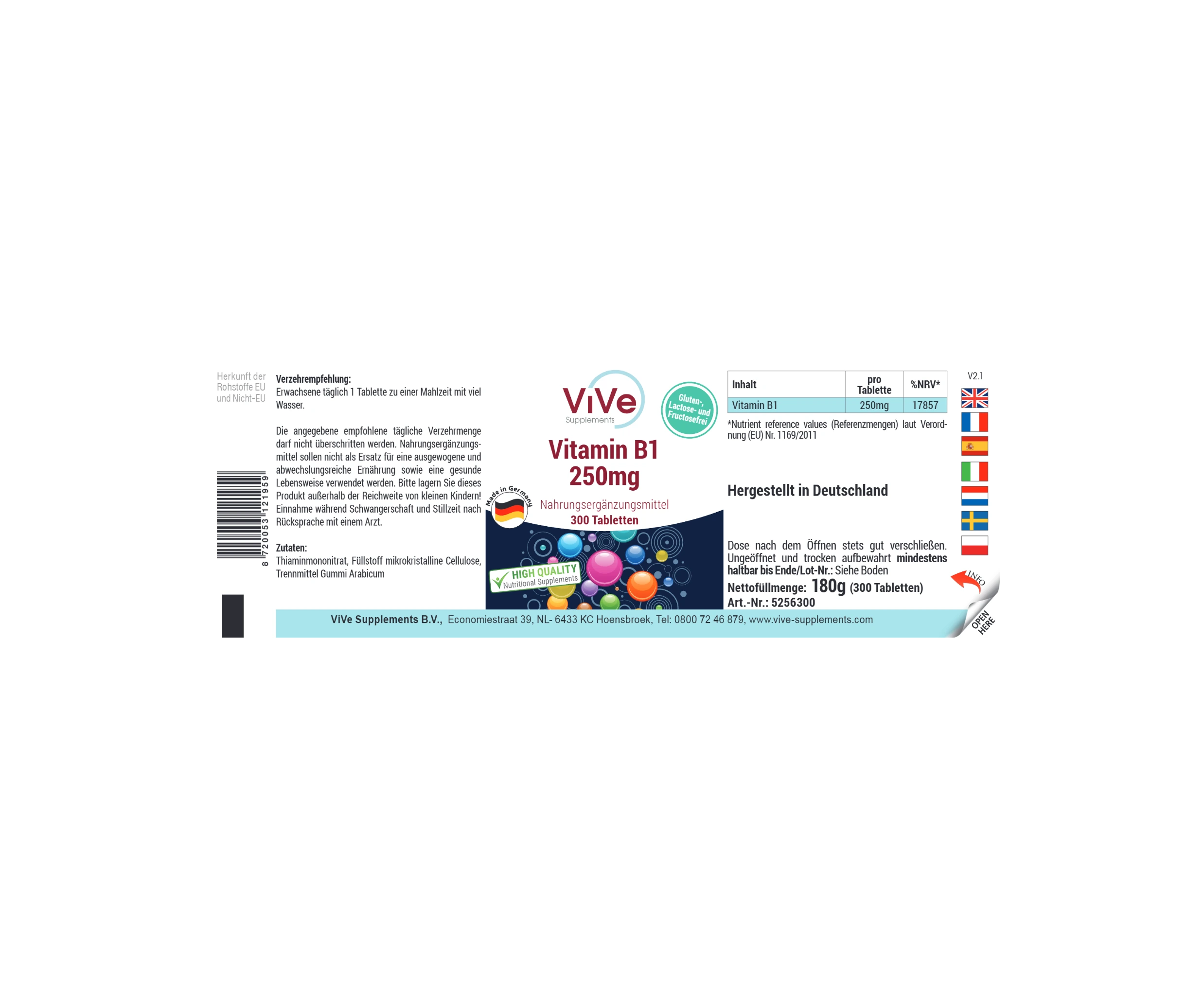 Vitamina B1 250mg