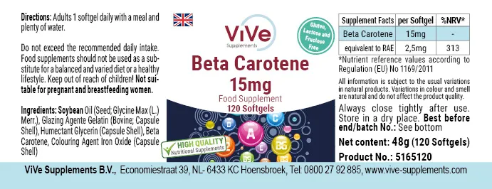 Beta Caroteno 15mg