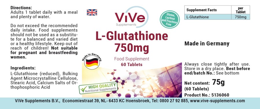 glutathion vorkommen We Like Vitamins (500 mg) Antioxidant & Detoxifier - 60 capsules Glutathione reduced form made
