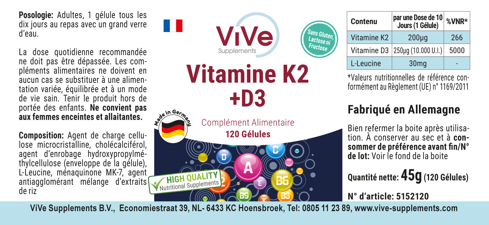 Vitamin K2 + D3