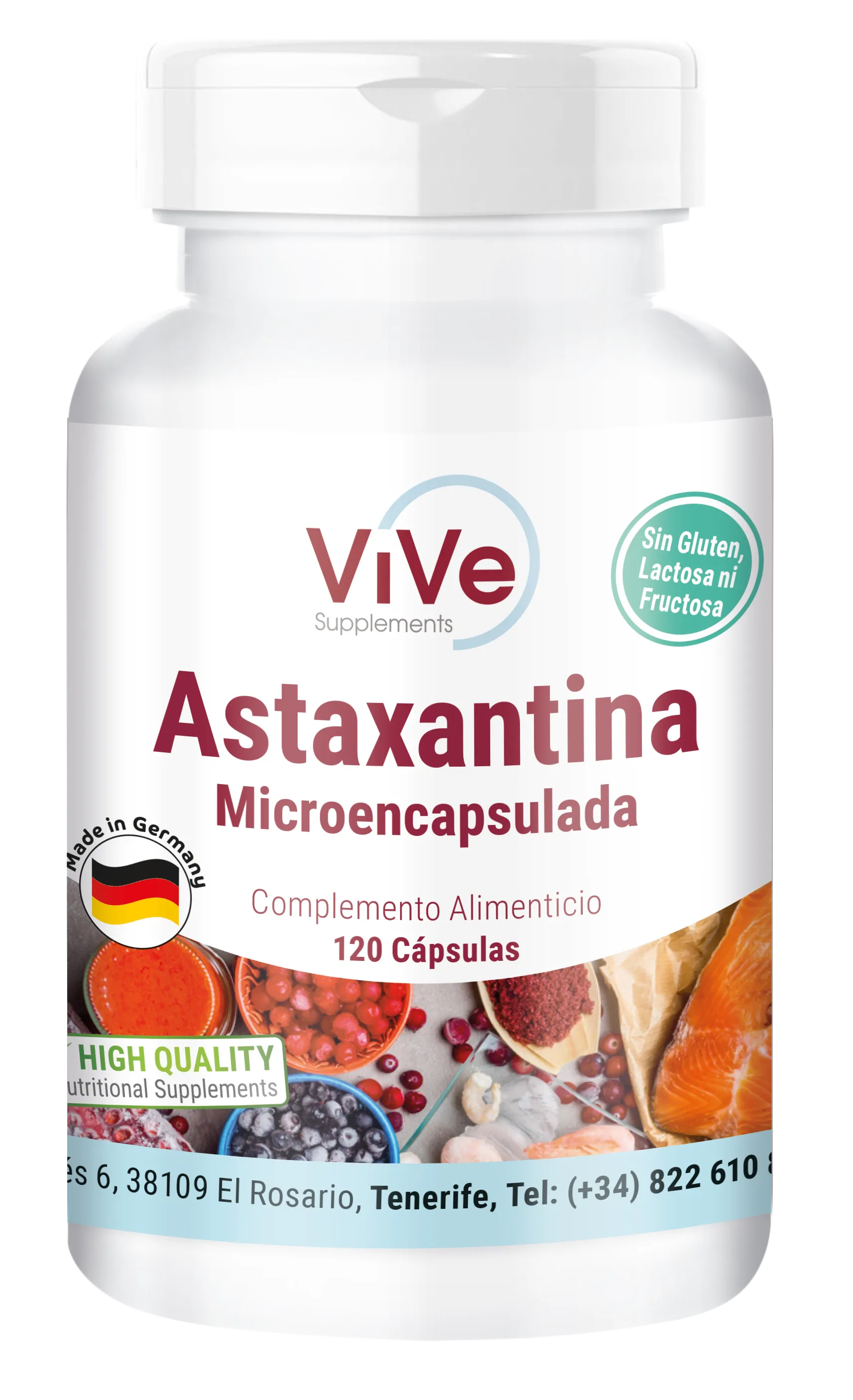 Astaxantina-1 Astaxantina AstaPure®. 120 Cápsulas | Vive Supplements