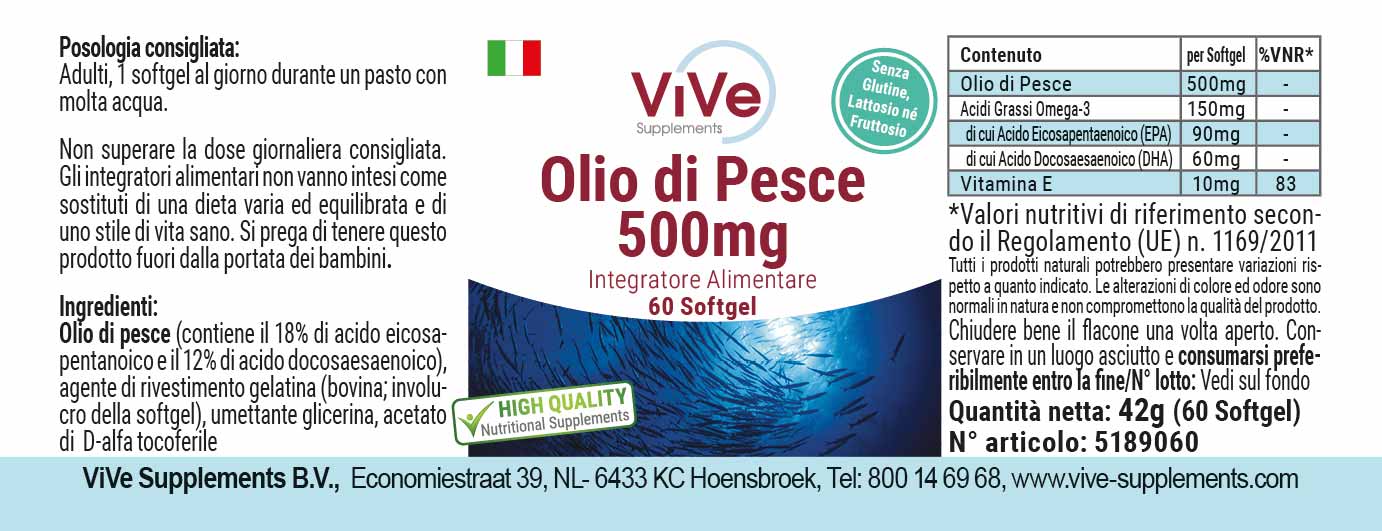 Olio di pesce 500mg