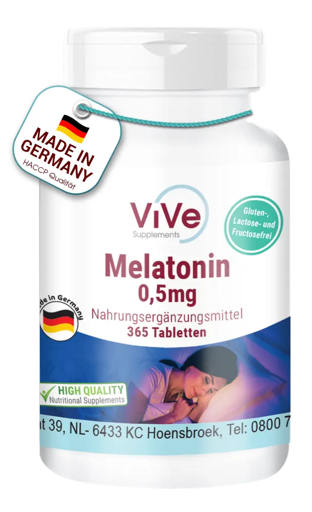 Melatonin 0,5mg - 365 Tabletten | Vive Supplements Melatonin 0,5mg - 365 Tabletten | Vive Supplements