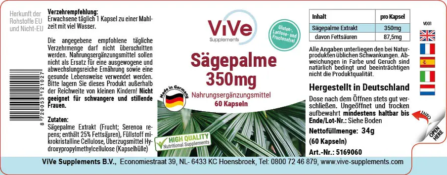 Sägepalme 350mg