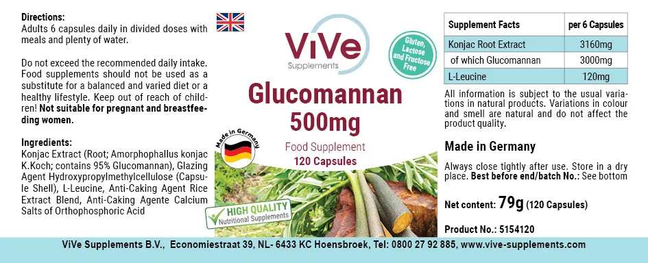 Glucomannano 500mg