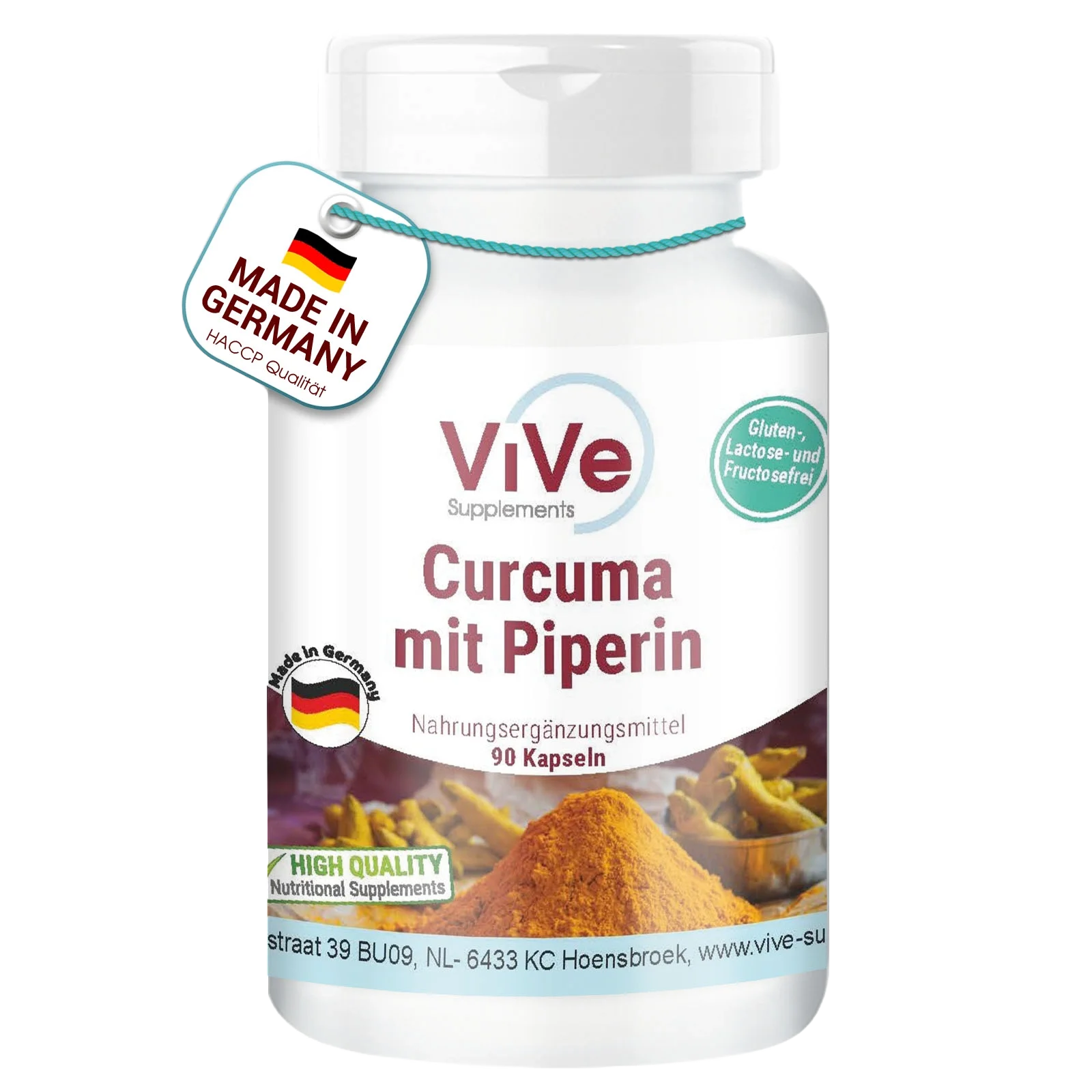 Curcuma mit Piperin 500mg | Vive Supplements Curcuma mit Piperin 500mg | Vive Supplements