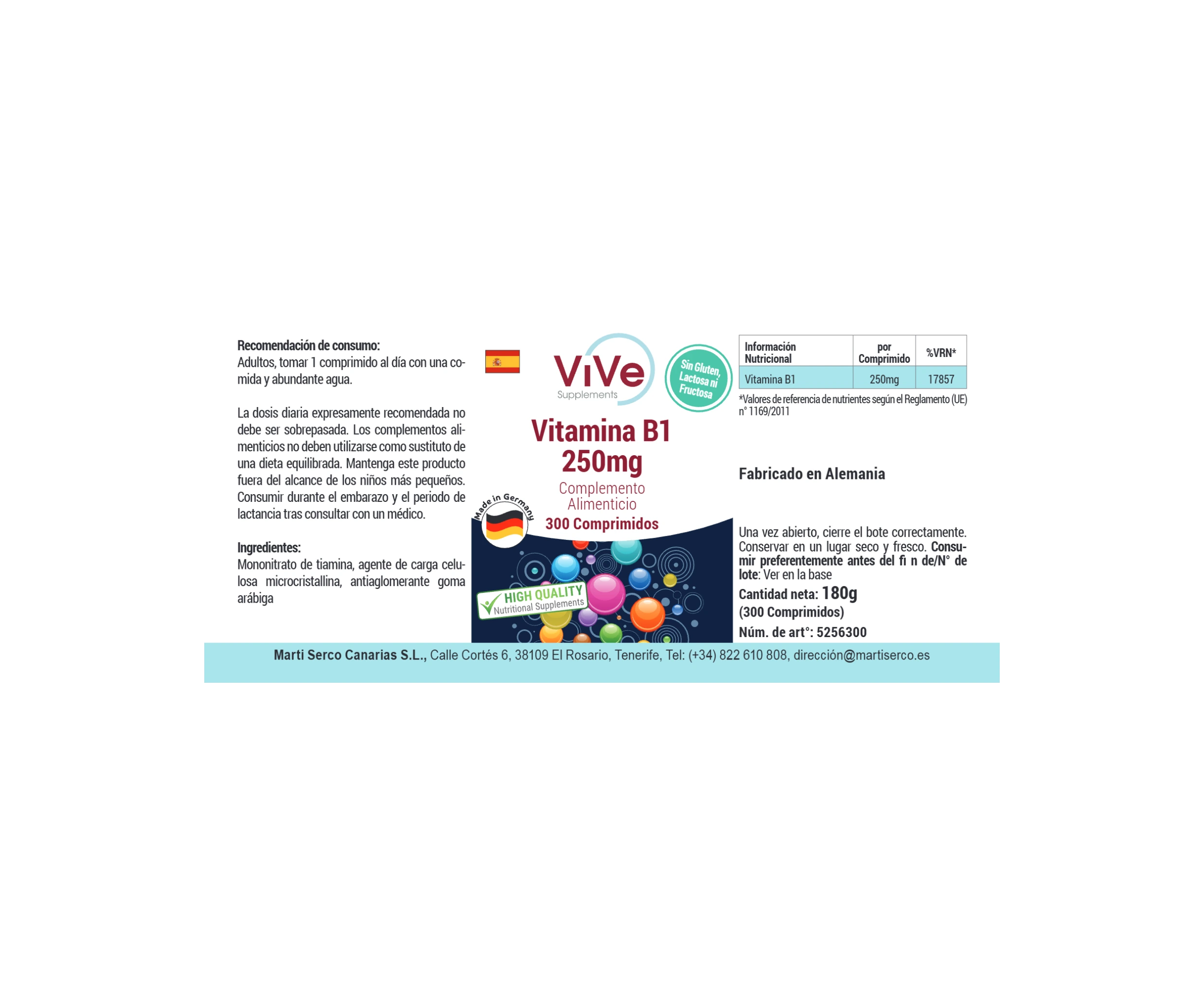 Vitamina B1 250mg