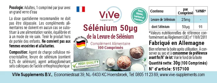 Selenium 50µg from selenium yeast