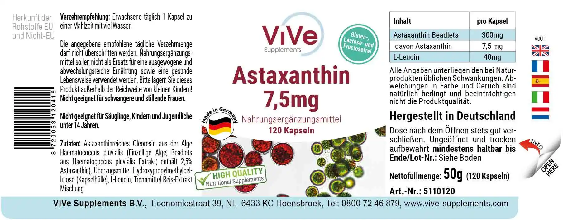 Astaxantina 7,5 mg
