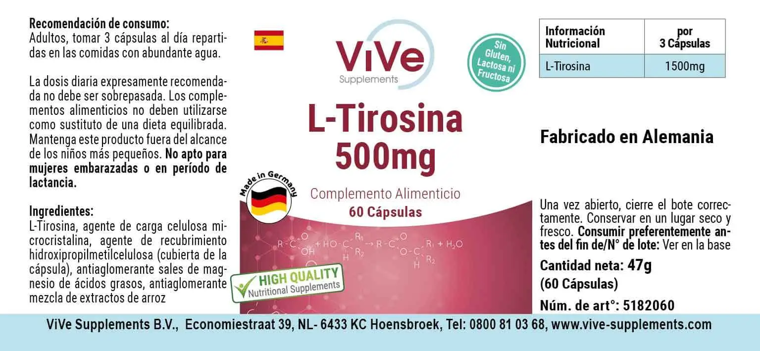 L-Tyrosine 500mg