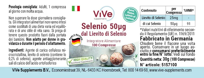 Selenium 50µg from selenium yeast