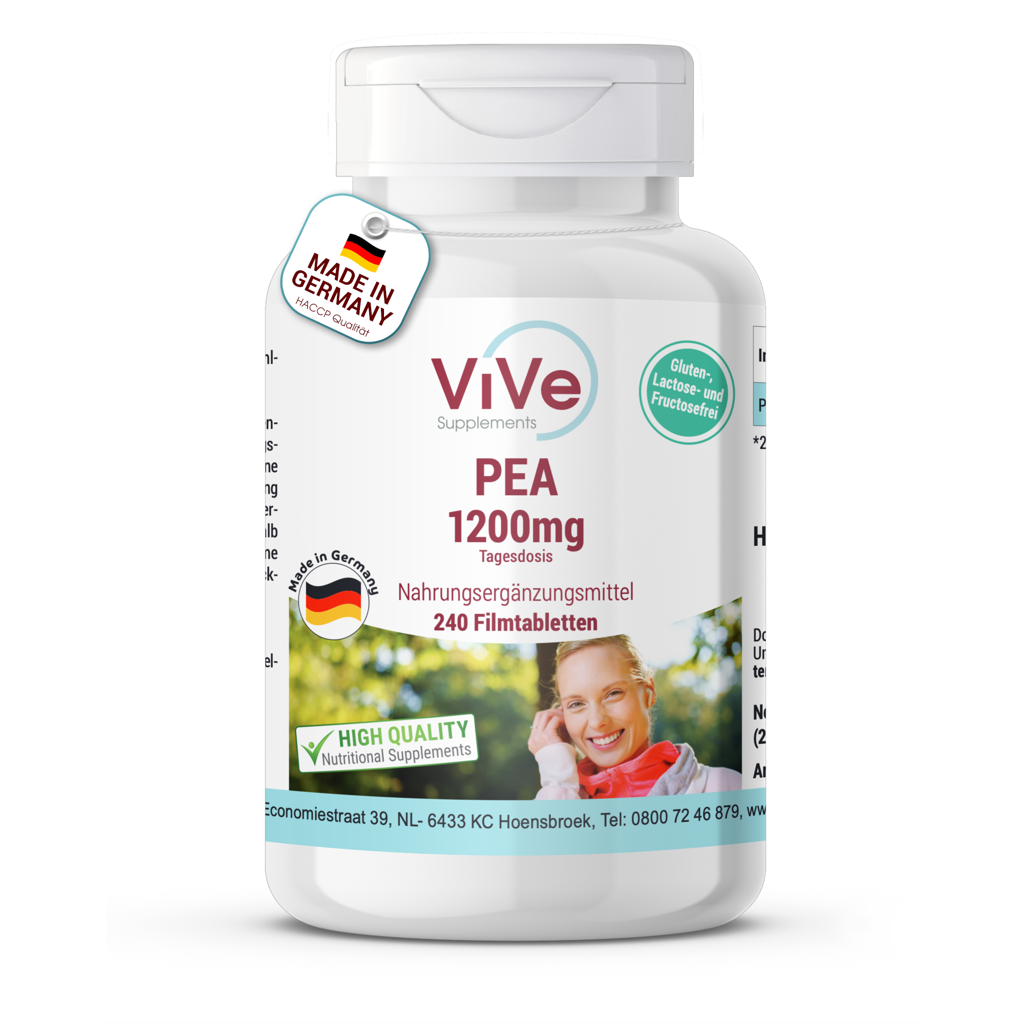 PEA 1200mg - 240 Filmtabletten | Vive Supplements