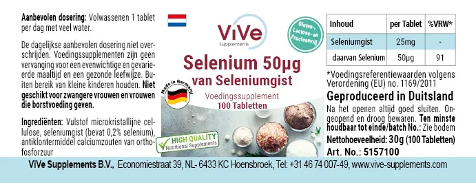 Selen 50µg aus Selenhefe