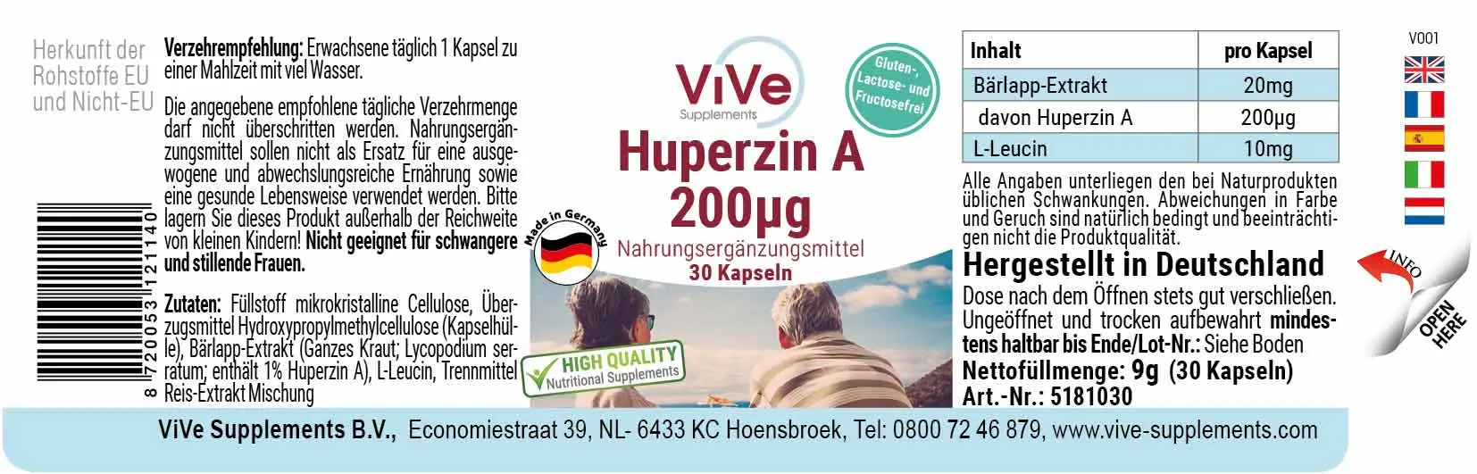 Huperzina A 200µg