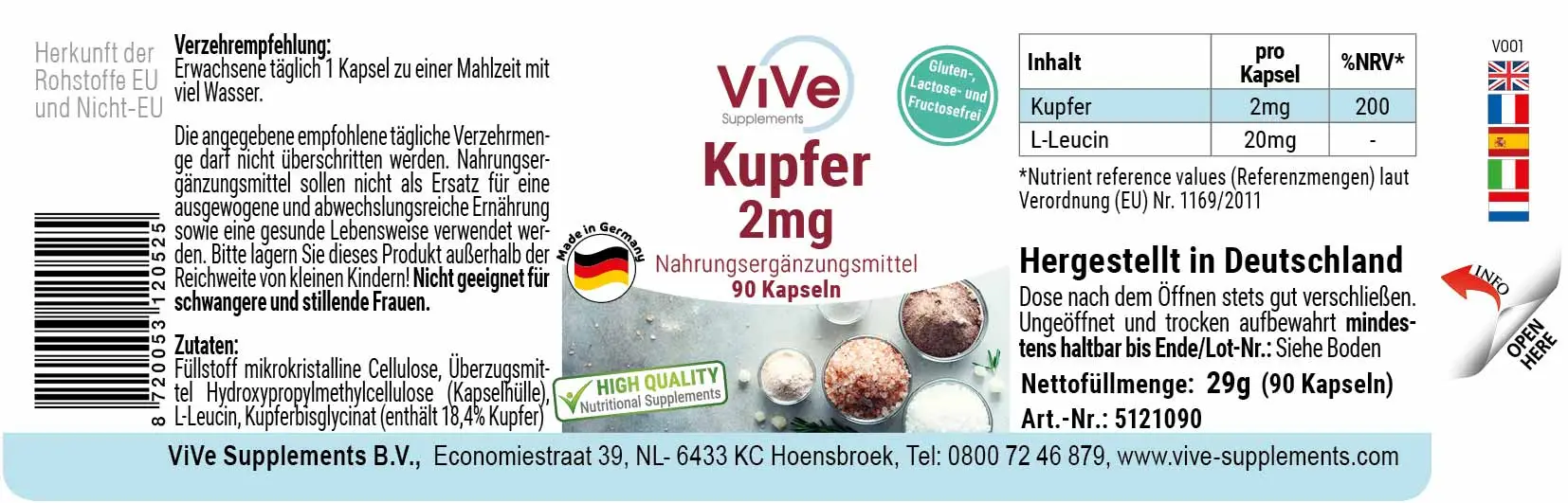 Kupfer 2mg