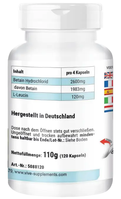 Betaïne hydrochloride 650mg