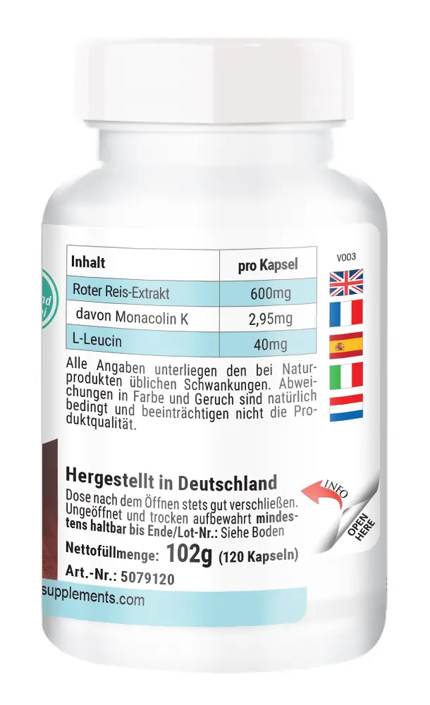 Gefermenteerde Rode Rijst 600mg