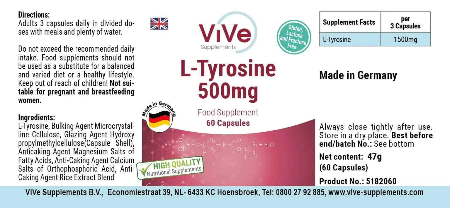 L-Tyrosine 500mg