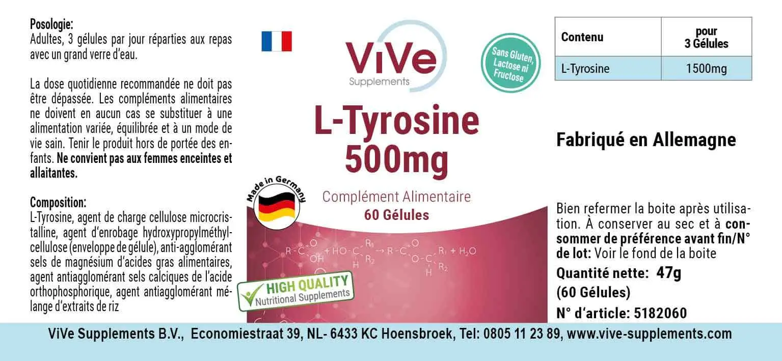 L-Tyrosine 500mg