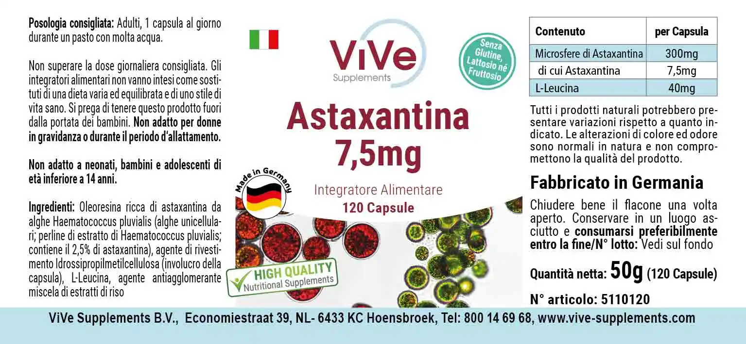 Astaxantina 7.5mg