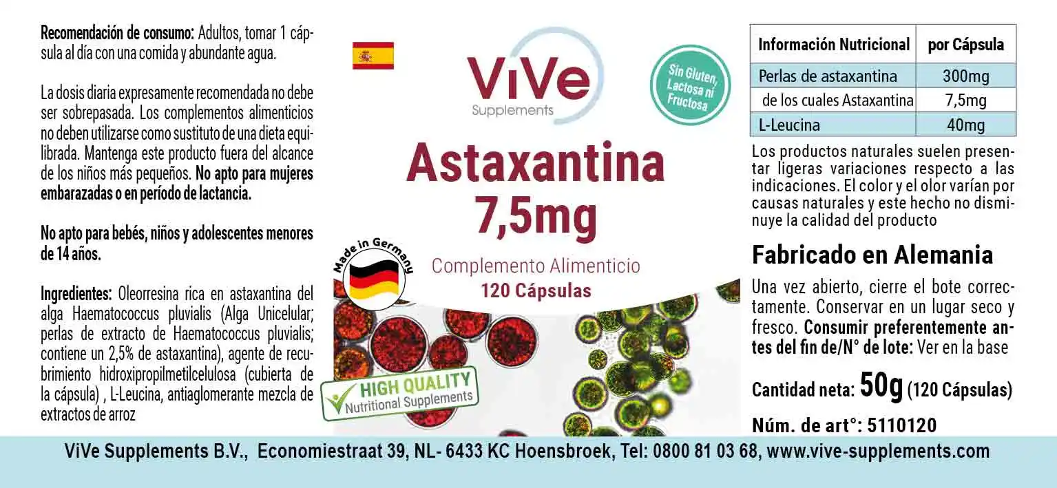 Astaxantina 7.5mg