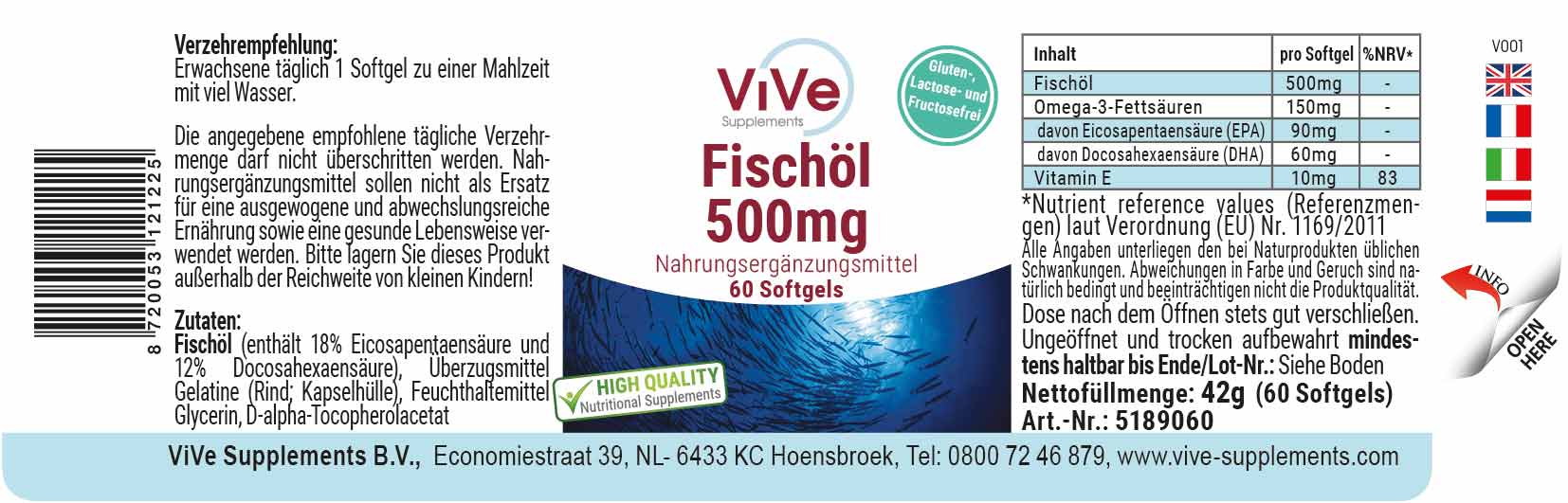 Olio di pesce 500mg