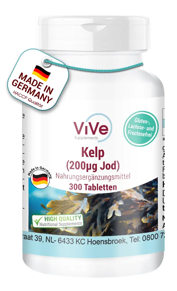 Kelp (200μg Jod) - 300 Tabletten | Vive Supplements