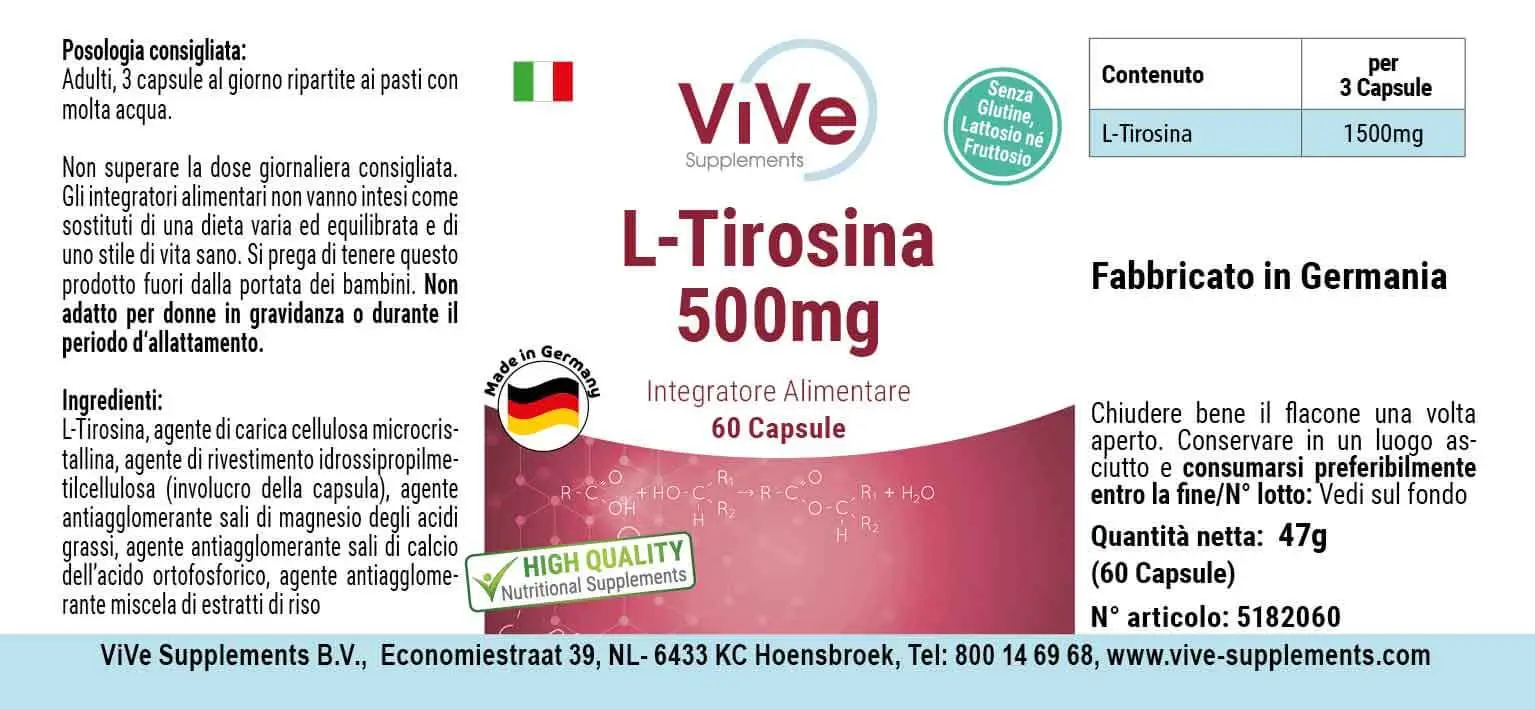 L-Tyrosine 500mg