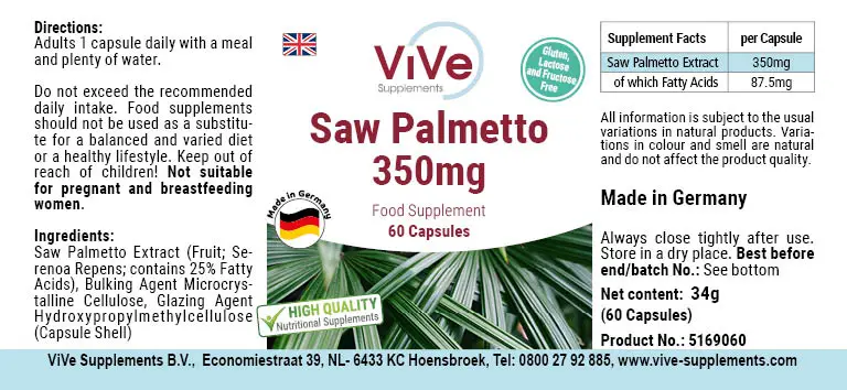 Saw palmetto 350mg