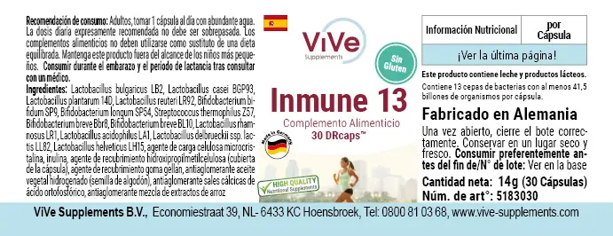 Immun 13 con con cultivos bacterianos