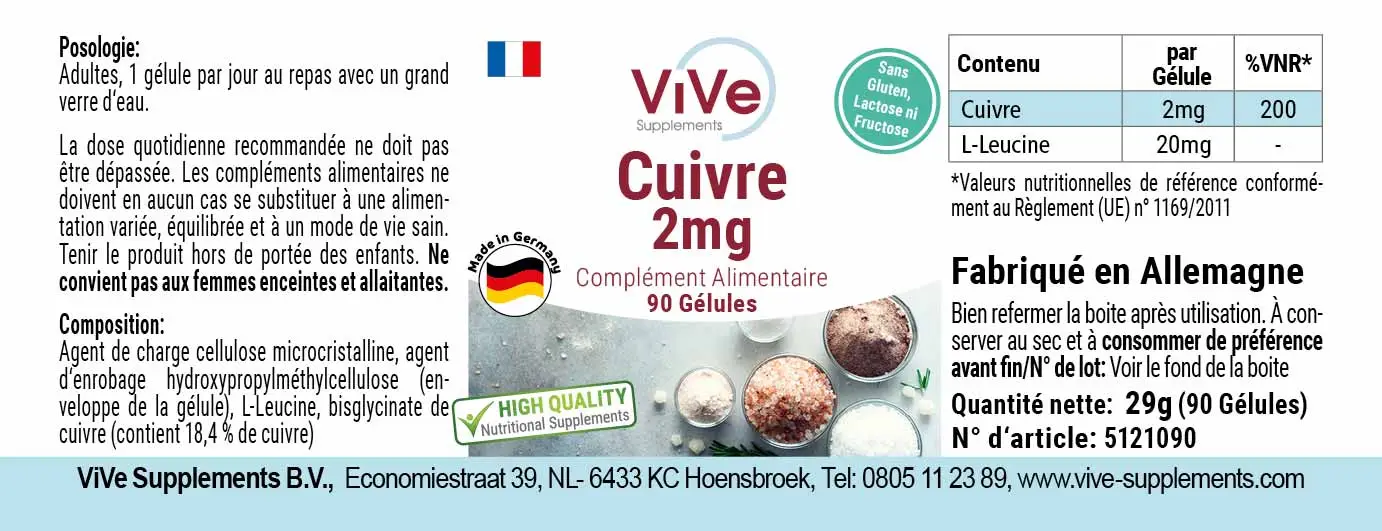 cuivre 2mg