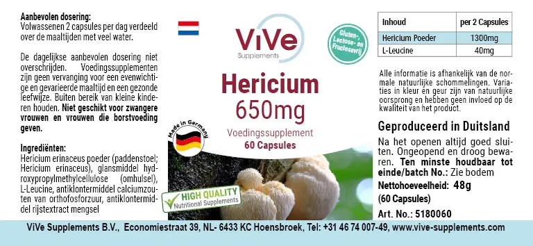 Hericium 650mg