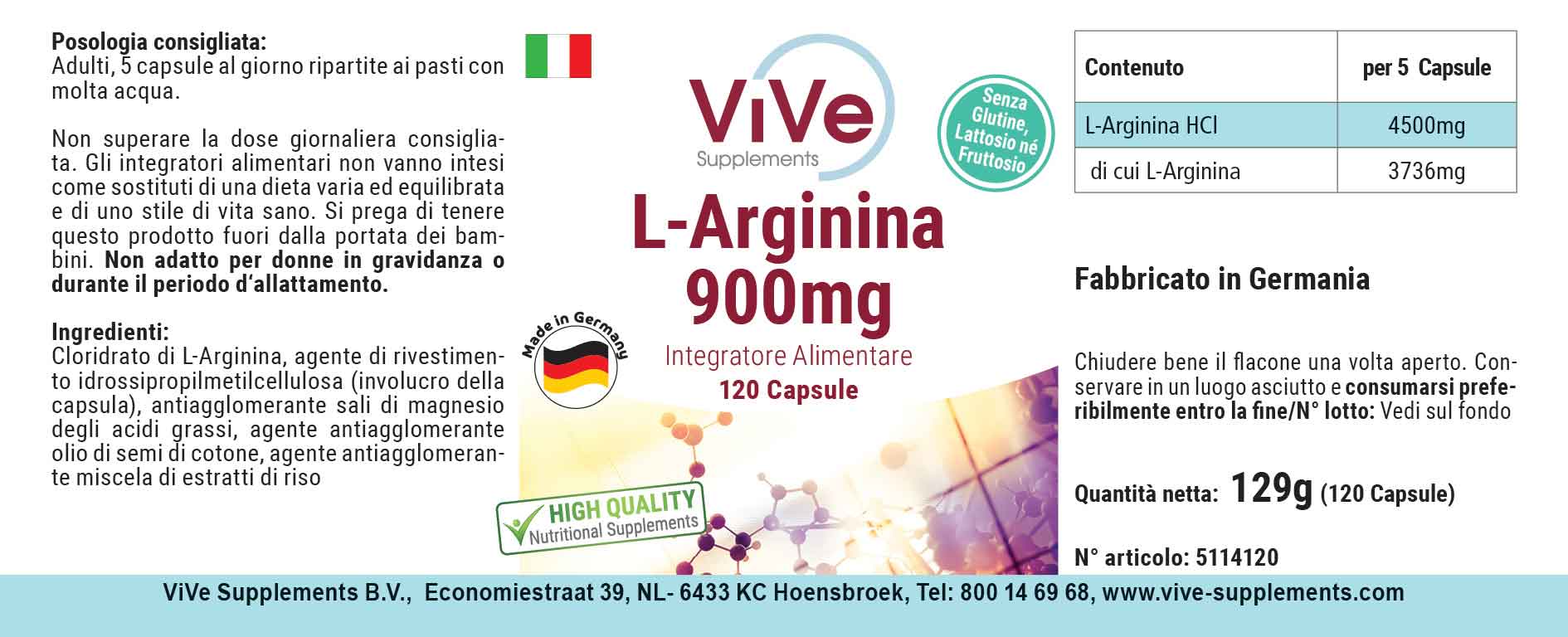 L-Arginin 900mg