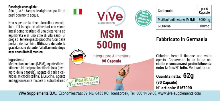 MSM 500mg