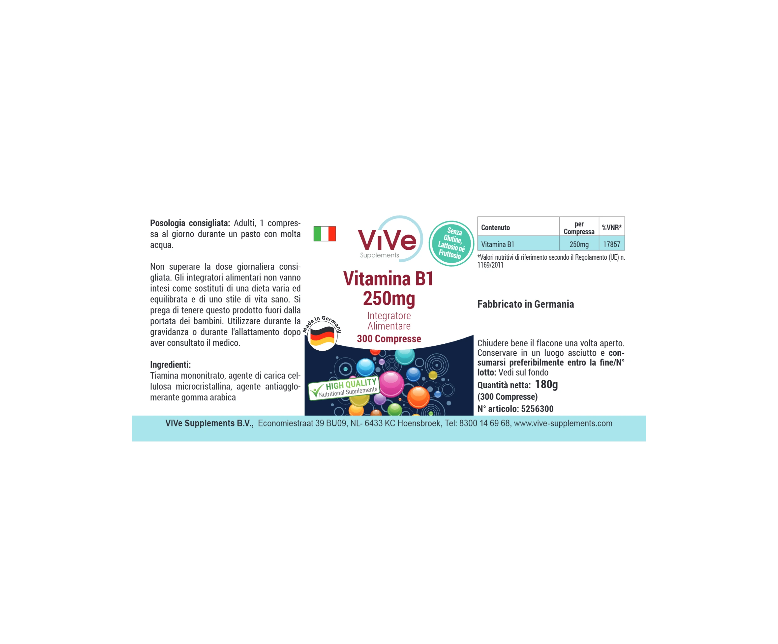 Vitamina B1 250mg