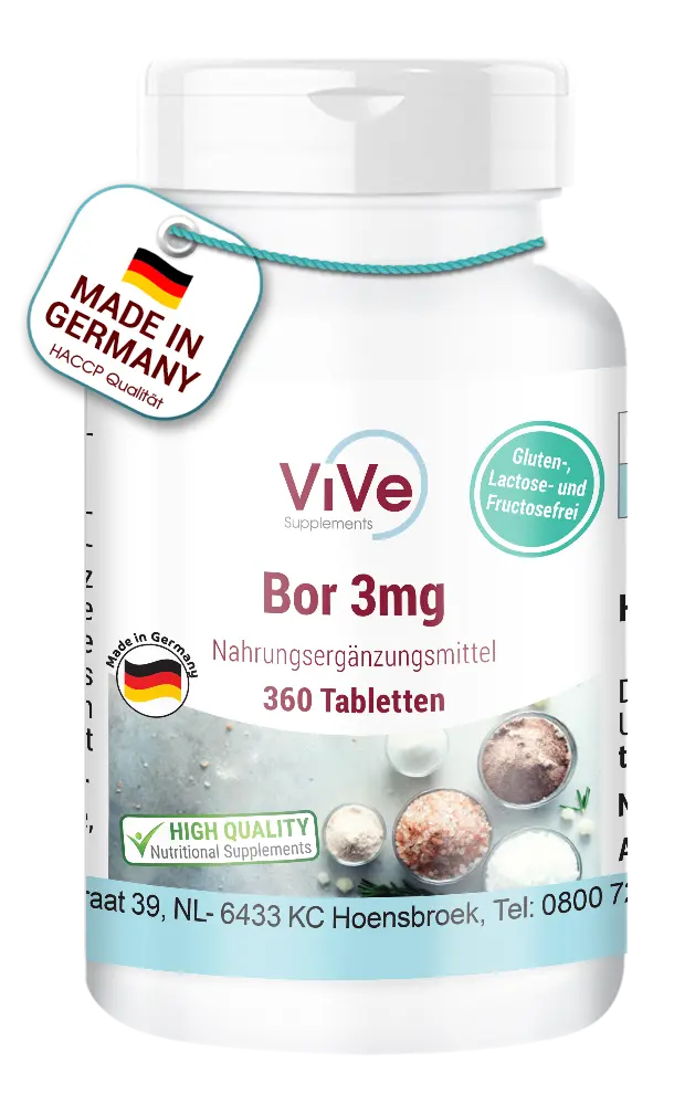 Bor 3mg - 360 Tabletten | Vive Supplements
